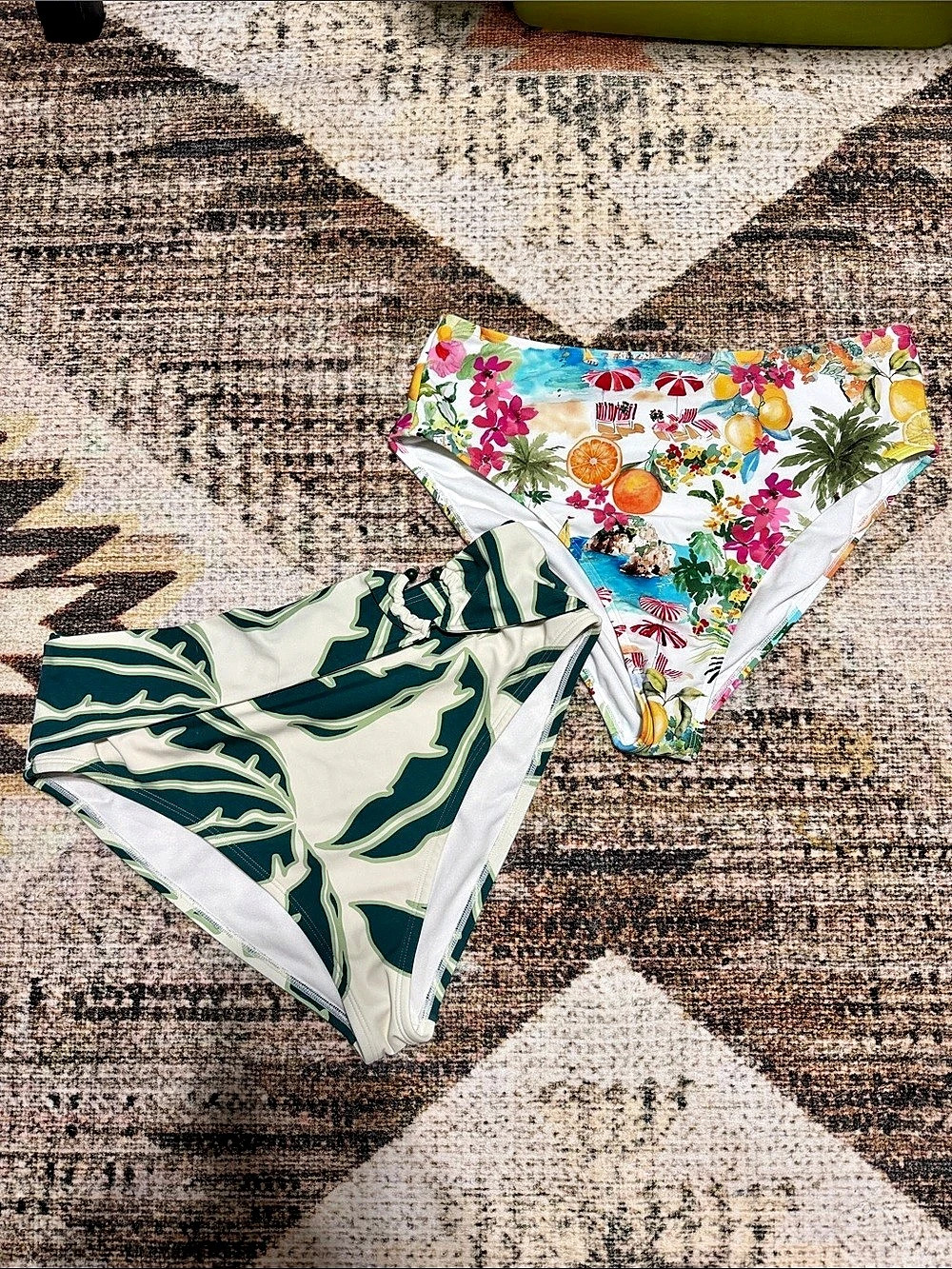 SHADE & SHORE Floral Bikini Bottoms Set of 2 - Size Women’s Large